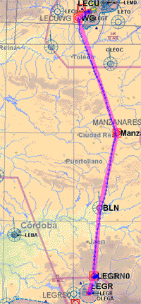Das 5. Teilstueck von Madrid nach Granada
